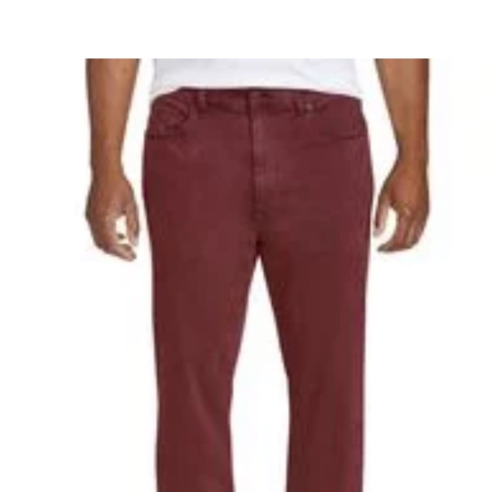 Joe’s jeans Brixton straight leg jeans, kivi red.  Fit closer to a 32.